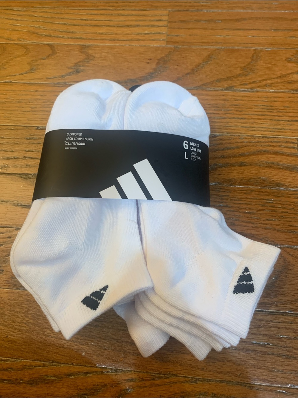 adidas White Low-Cut Athletic Socks - 6 Pack